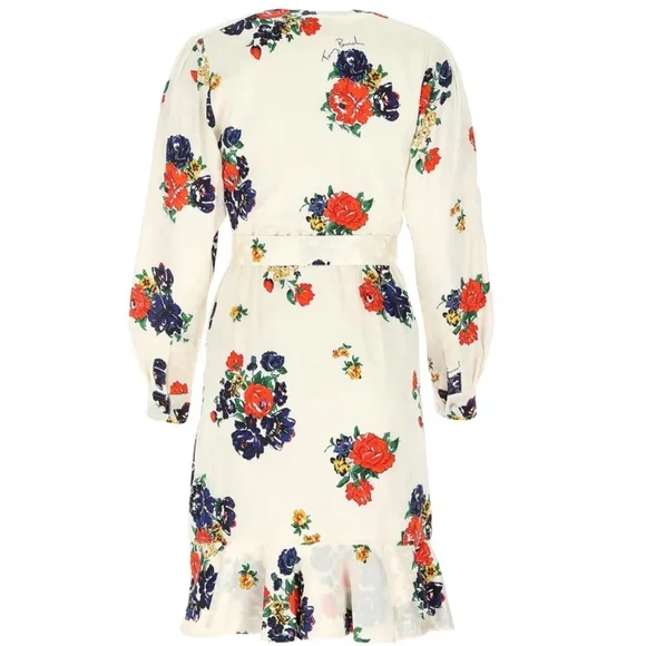 Tea Rose Ruffle Silk Belted Wrap Dress from TORY BURCH - Picture 6 of 16